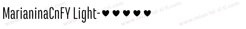 MarianinaCnFY Light字体转换